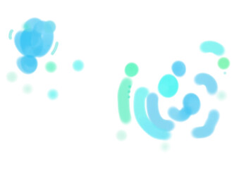 水色や黄緑のポップなあしらい背景イラスト