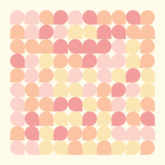 Abstract Composition of Geometric Shapes in Pastel Colors poster background design