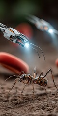 Nanorobots Performing Microsurgery on Insect