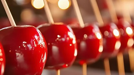 Candied apples on sticks - Powered by Adobe