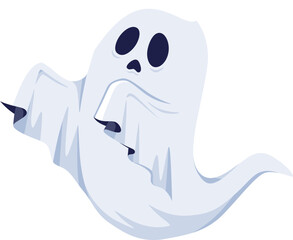 Flying Ghost Halloween Character

