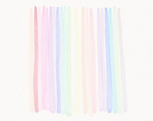 Vertical pastel rainbow brush lines with soft strokes and artistic layout, ideal for minimalist abstract design.