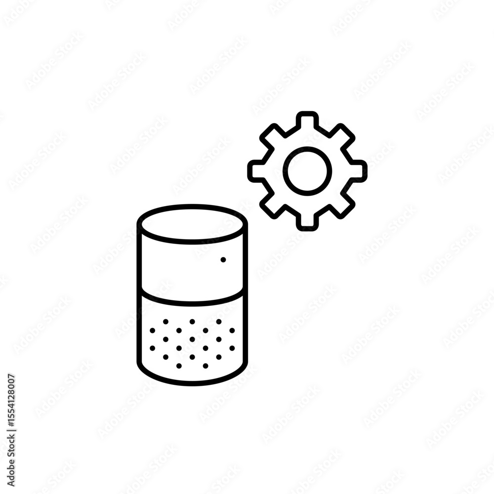 Poster smart speaker and cogwheel. device settings, voice assistant configuration, smart audio control, hom