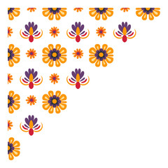 Groovy Flower Corner Border