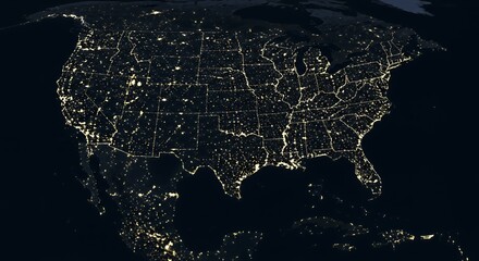 Illuminating America: A Nighttime Satellite View of the United States