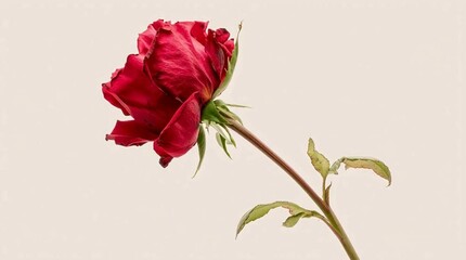time lapse of a red rose wilting