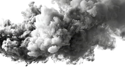 Abstract Fog or Smoke Effect Separated on Transparent Background

