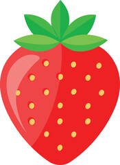 A colorful and high quality strawberry vector icon illustration, strawberry vector icon design, Beautiful vector design of strawberry