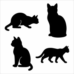 cat silhouette collection