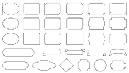 シンプルなクラシックフレームセット　装飾枠　飾り枠