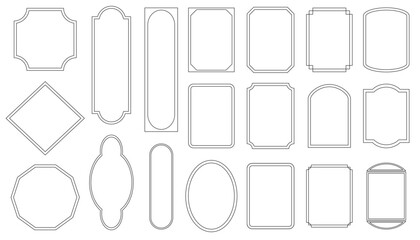 シンプルなクラシックフレームセット　装飾枠　飾り枠