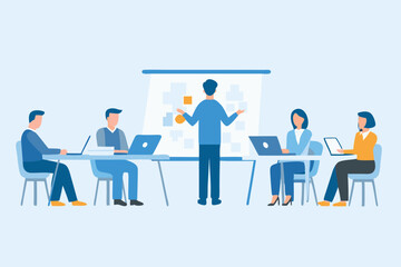 Team Meeting Presentation Business People Collaboration Strategy Session