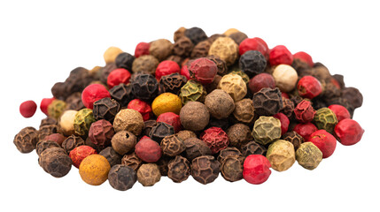 Obraz premium a pile of dried fruit on a white surface