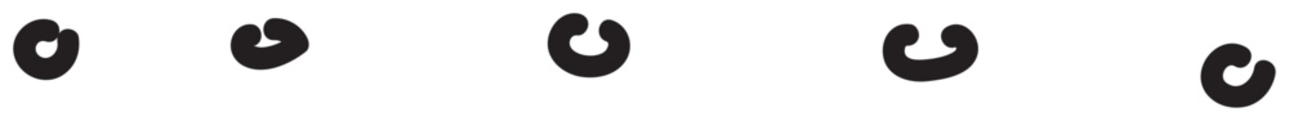 A small handwritten circle on a white background to emphasise words. Vector. Simple lines. Pickup.