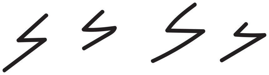 Hand-drawn electrical lines. Vector. Simple lines. Static electricity.