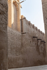 April 1, 2024 Dubai, UAE. The streets of Dubai, a quiet and calm street with local flavor.