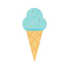 ice cream on white background