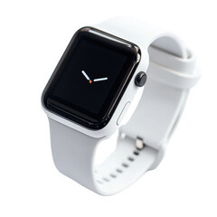 White Smart Watch minimalist design technology gadget wrist wear isolated on a transparent background