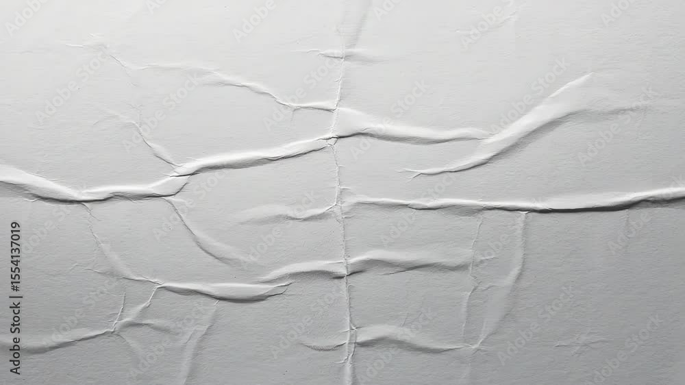 Aufkleber crumpled white paper texture with creases folds and wrinkles for abstract backgrounds and creative p