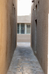 April 1, 2024 Dubai, UAE. The streets of Dubai, a quiet and calm street with local flavor.