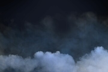 Composite image of clouds on a black background