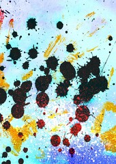 Mixture of paint color, Close-up
