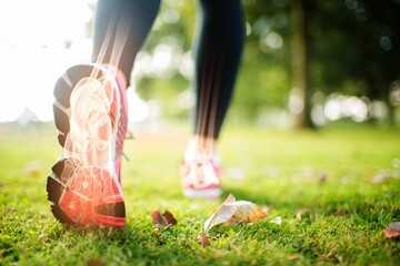 Jogger experiencing ankle pain