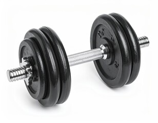 Naklejka premium Dumbbell Weight on White Background
