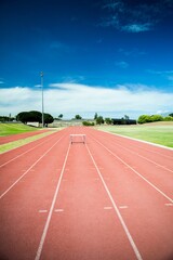 Athletics field on a sunny day