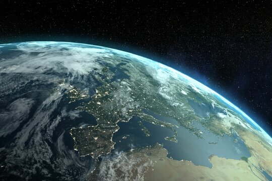 Naklejki Digitally generated image of planet