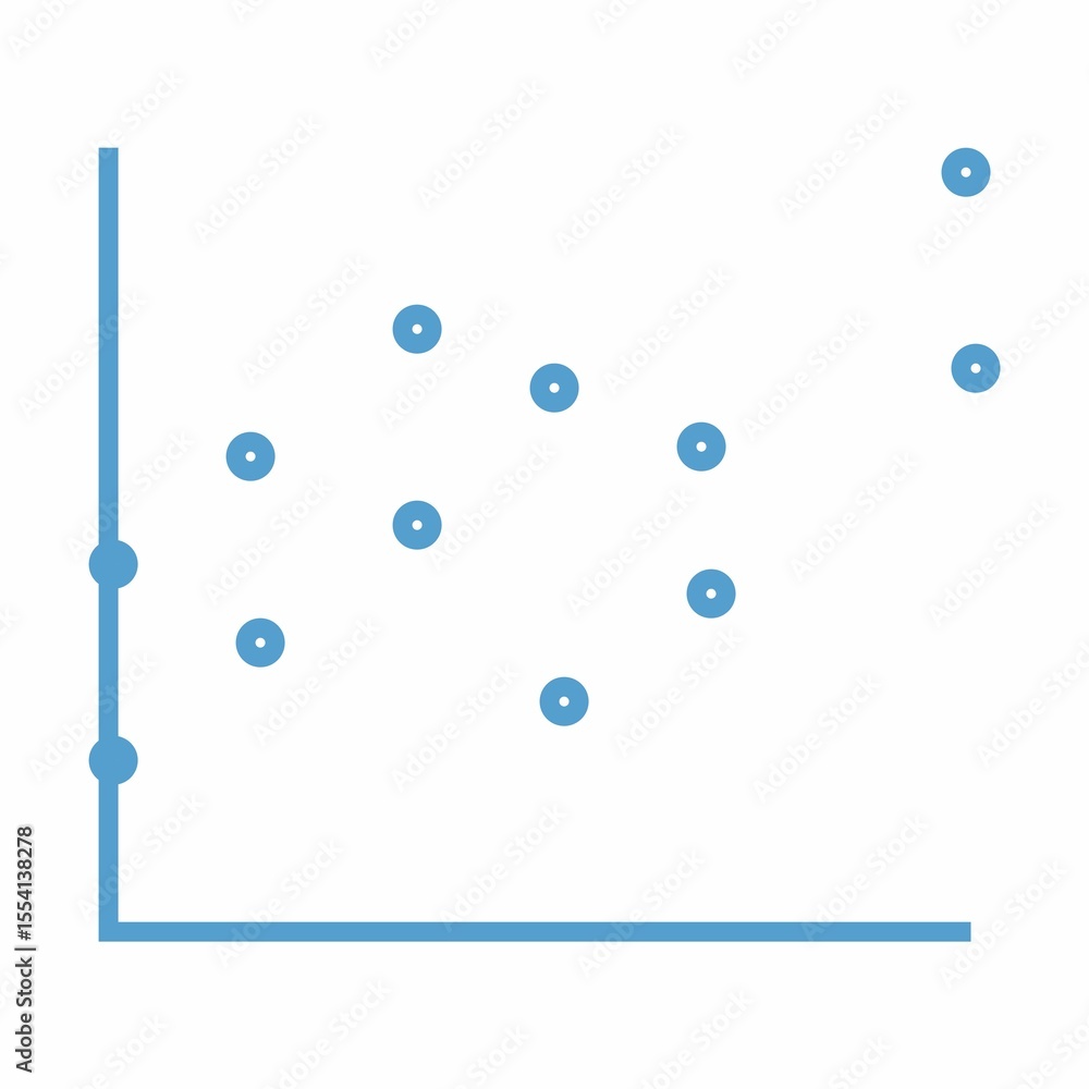 Poster digitally generated image of scatter graph