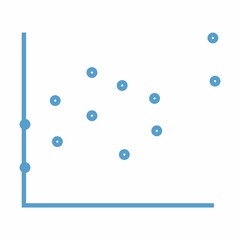 Digitally generated image of scatter graph