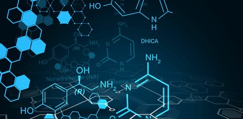 Digital background with chemical sign