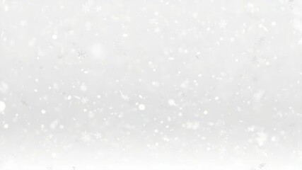 Delicate Snowflakes Gently Falling Against A Clean White Background Creating A Winter Wonderland - Powered by Adobe