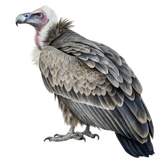 Obraz premium Detailed Illustration of a White backed Vulture on transparent background