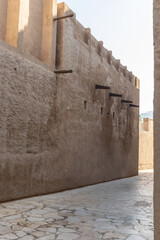 April 1, 2024 Dubai, UAE. The streets of Dubai, a quiet and calm street with local flavor.