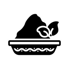 Vector solid black icon for Herbal colors