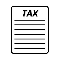 Tax papper icon on transparent background