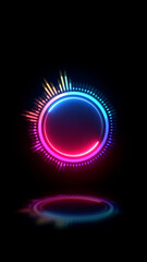 Vertical music equalizer, for music party, 4k illustration