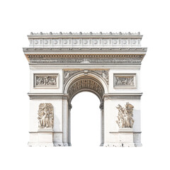 Arc de Triomphe Paris Iconic Landmark French Architecture isolated on a transparent background