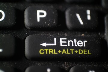 Close-up of a keyboard's 