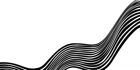 optical art abstract background wave design black and white
