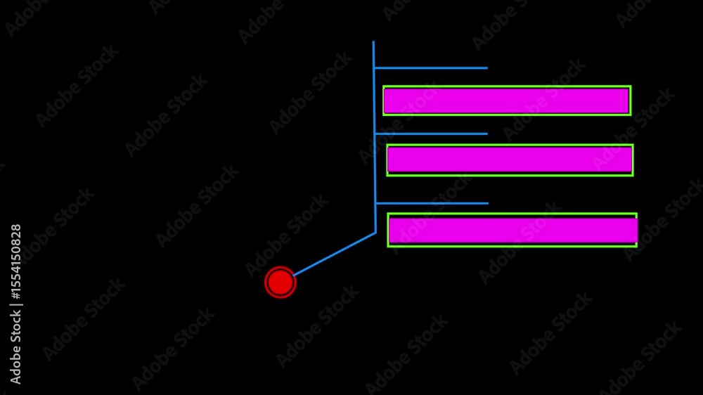 Fototapete simple elements frame lines call, out animation for text on black 4k video.loop in of a rectangular 