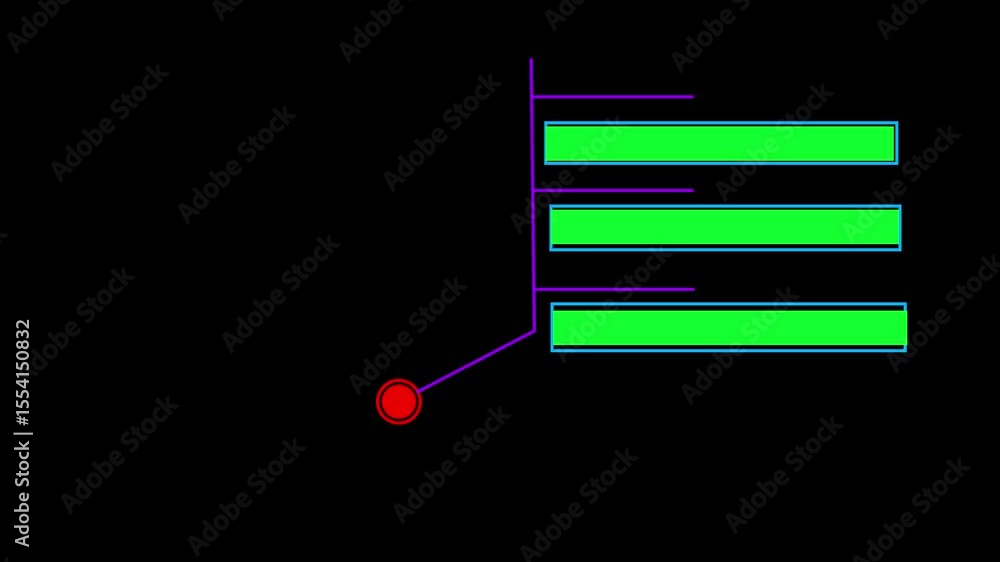 Fototapete simple elements frame lines call, out animation for text on black 4k video.loop in of a rectangular 