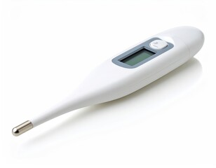 Digital Thermometer Isolated on White Background