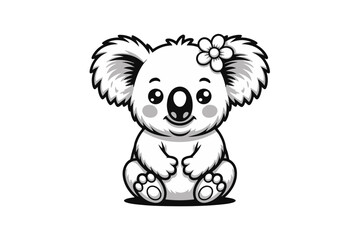 cute koala illustration vector