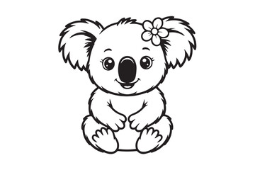 cute koala illustration vector