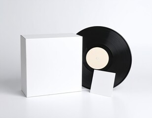Vinyl Record with Sleeve and Cover Mockup
