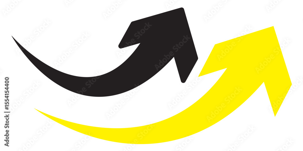 Poster arrow icon set, arrow icon vector . black long up arrow icon vector . arrow pointing upward.