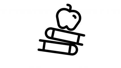 books minimalist stroke animation - Powered by Adobe